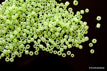 Light Green Round Seed Beads, 12g Bag Light Green Beads, Approx. 3 mm